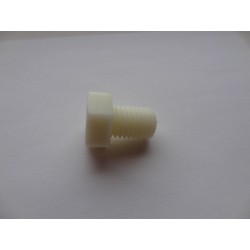 Śruba M 3 x 25 DIN 933 ISO 4017 PN 82105 poliamid PA łeb 6-kątny pełny gwint poliamidowa PA6 nylon plastik tworzywo nylonowa